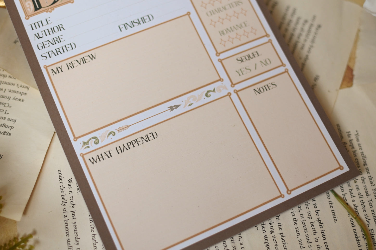 Reading Wrap Up Bookish Notepad