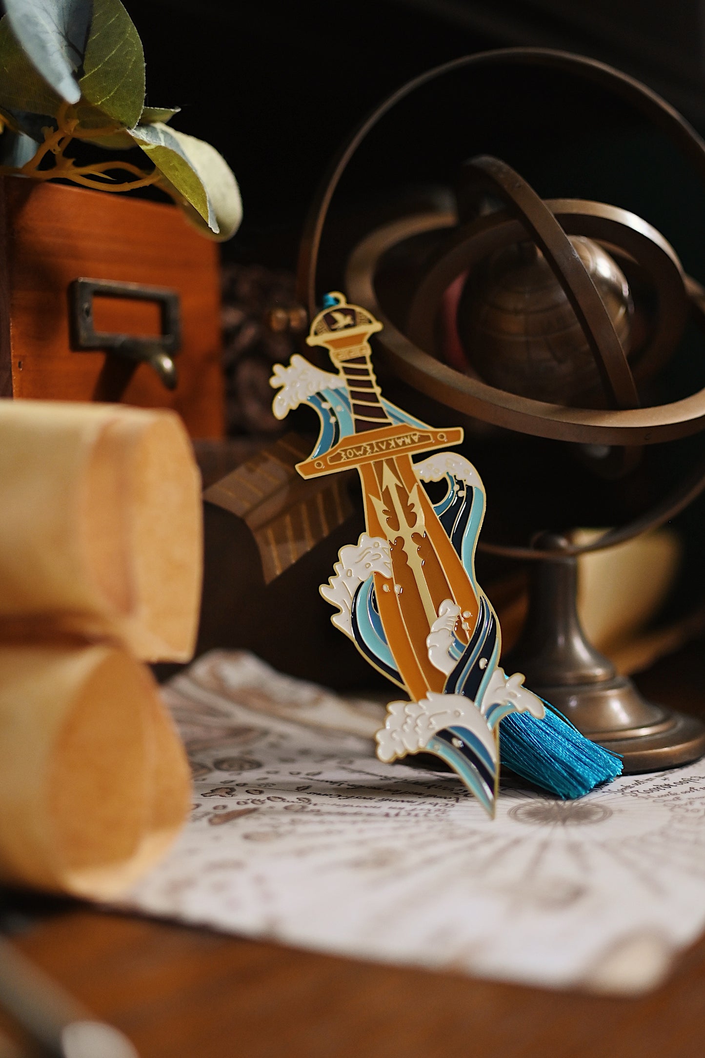 Percy Jackson Riptide Inspired Enamel Bookmark