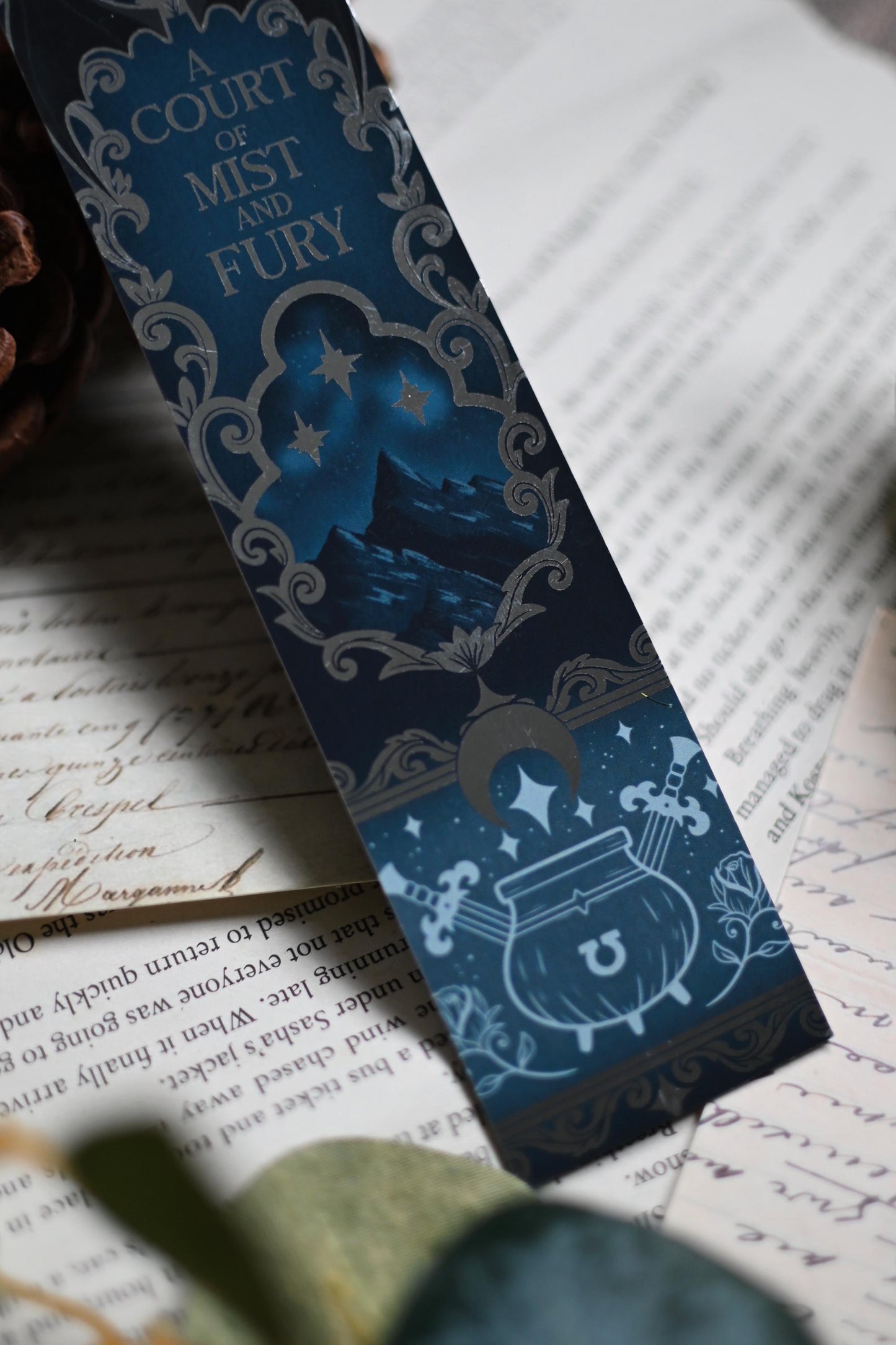 A Court of Mist and Fury Foil Bookmark double sided // Officially licensed by Sarah J Maas