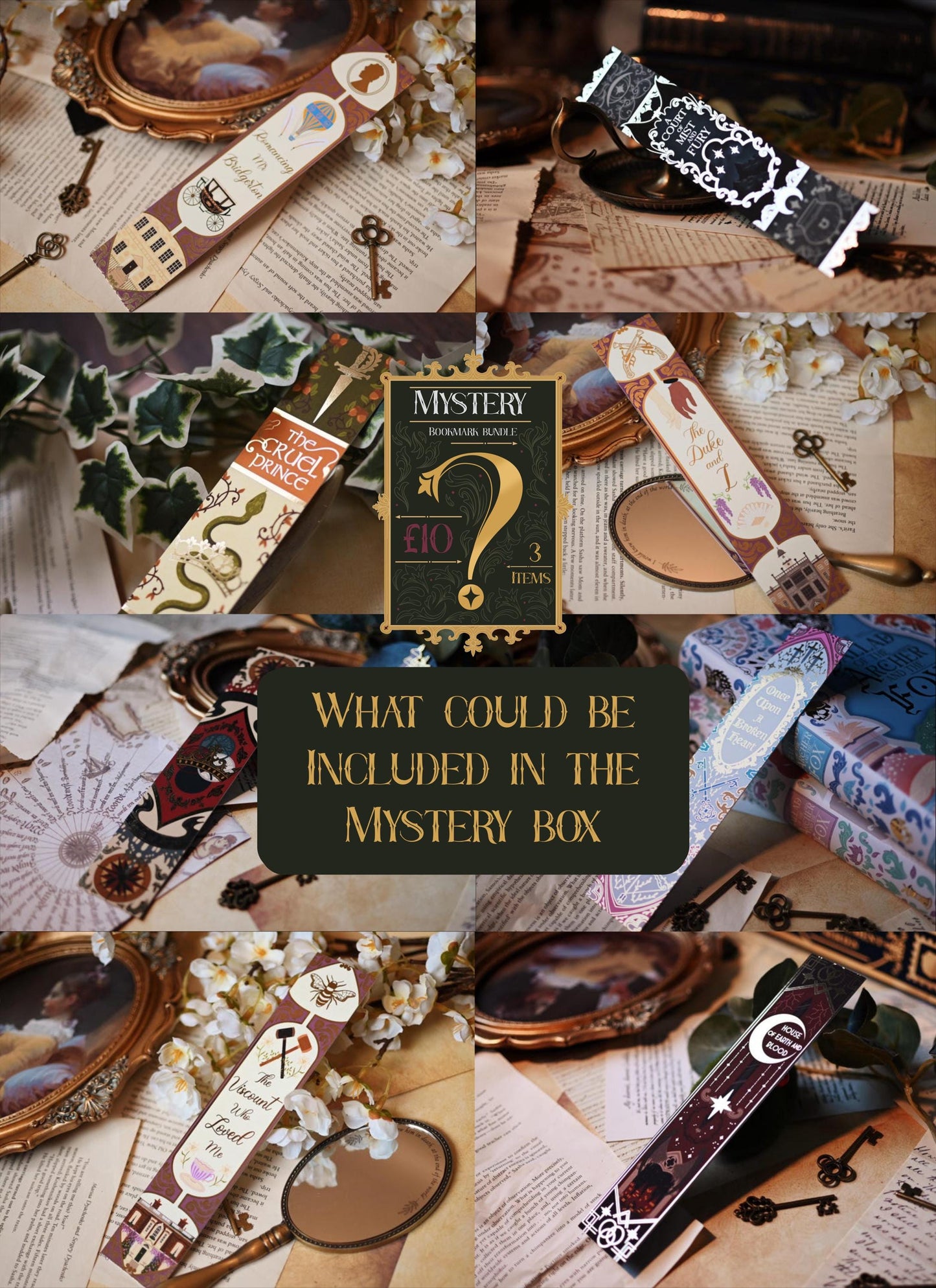 Bookish Mystery bundle Foil Bookmarks