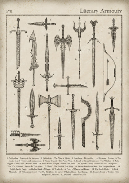 Literary Armoury Print