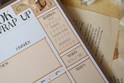 Reading Wrap Up Bookish Notepad