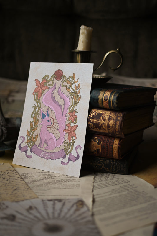 Nouveau-Style Fantasy Fox PKM Art Prints