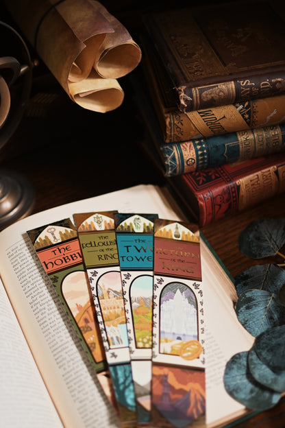 The Lord of the Rings and The Hobbit Book Spine Bookmark Collection