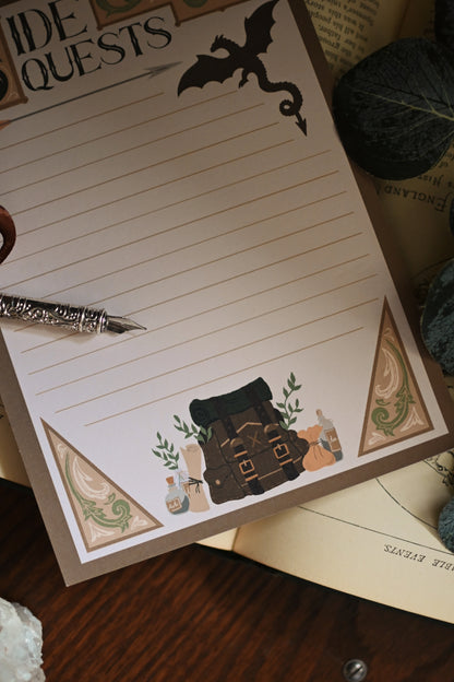 Side Quests Notepad / List pad / Memo Pad