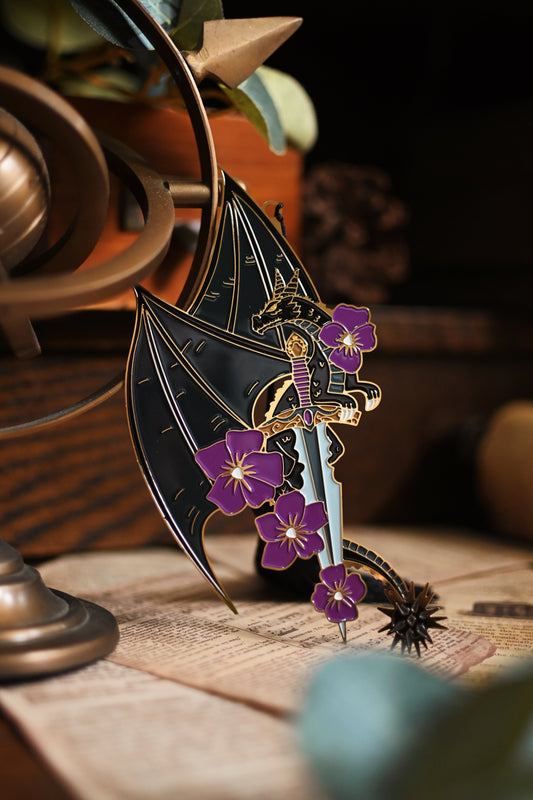 Dragon Dagger Enamel Bookmark