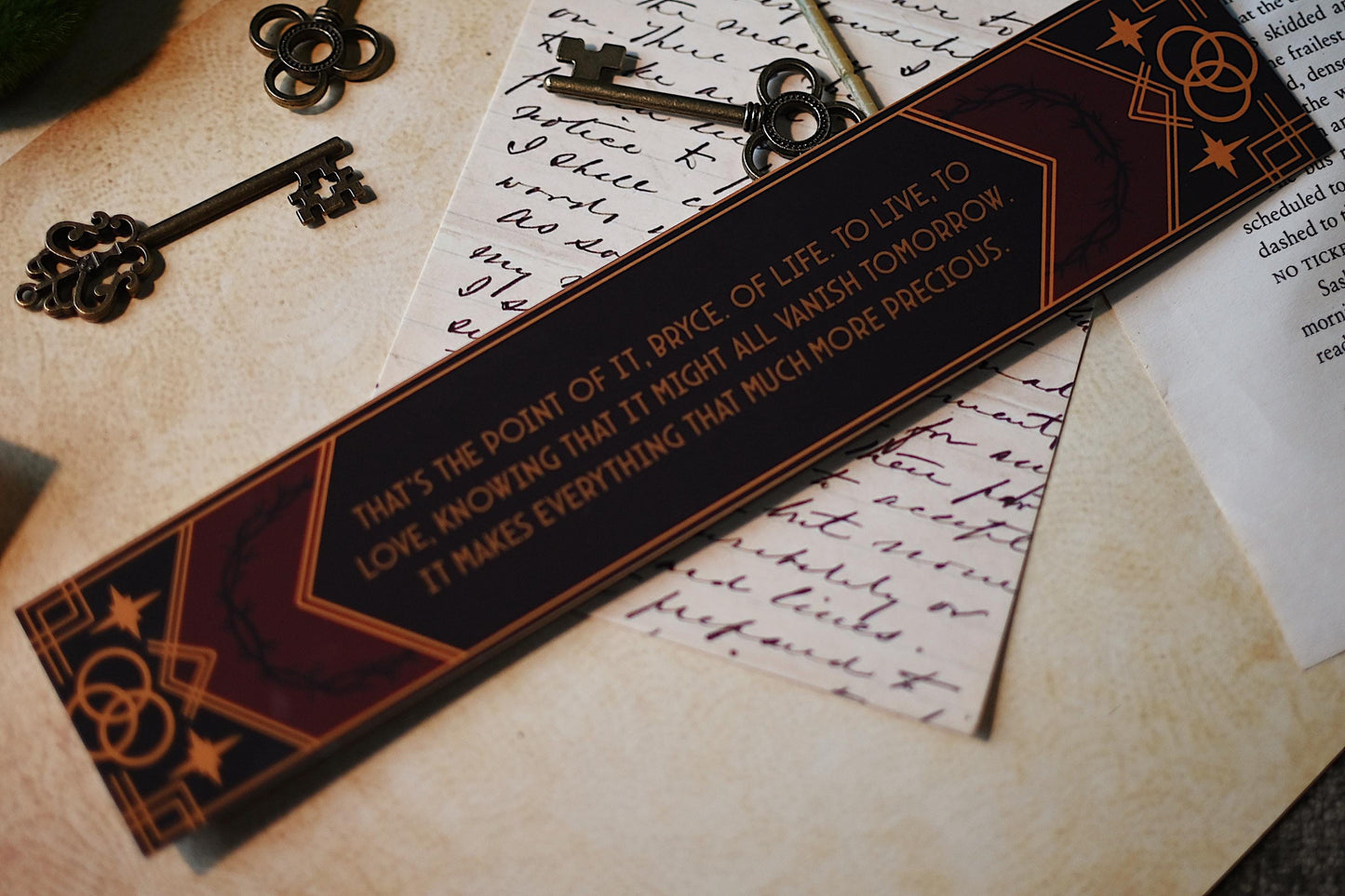 House of Earth and Blood foil bookmark Officially Licensed