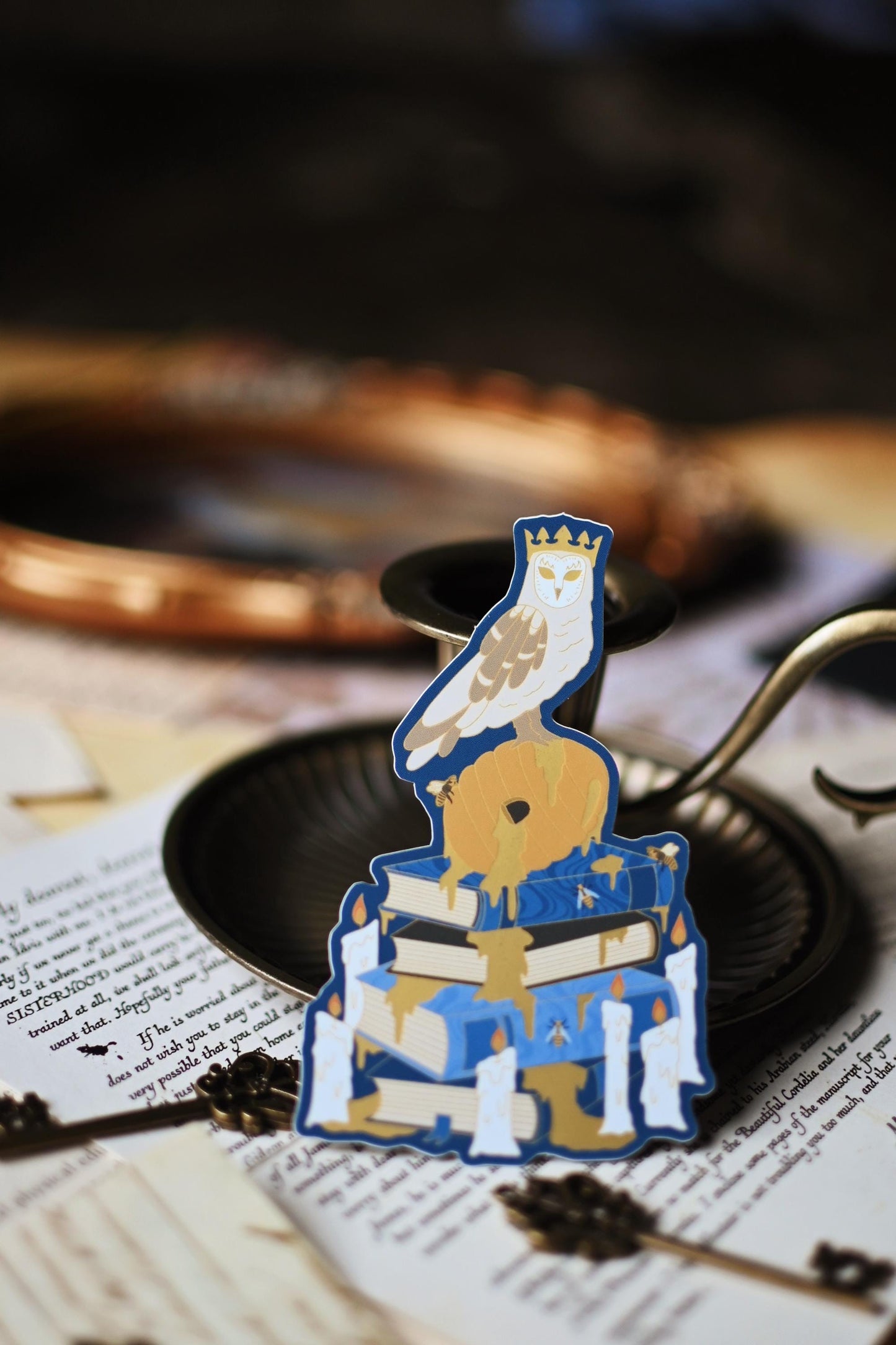 The Starless Sea Gold Foil bookish sticker