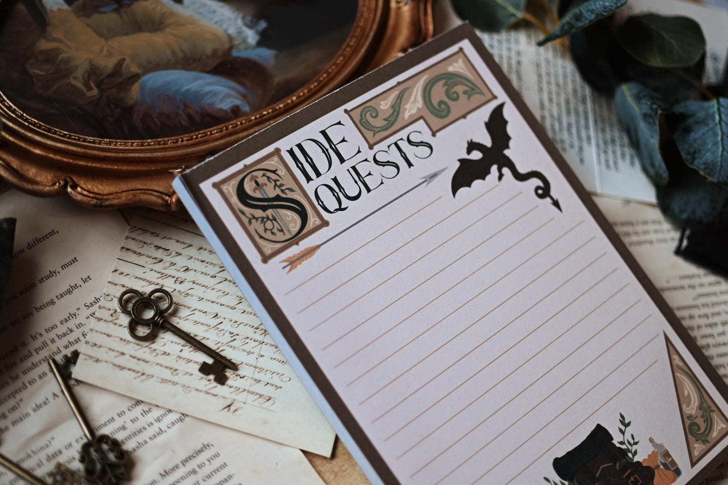 Side Quests Notepad / List pad/ Memo Pad