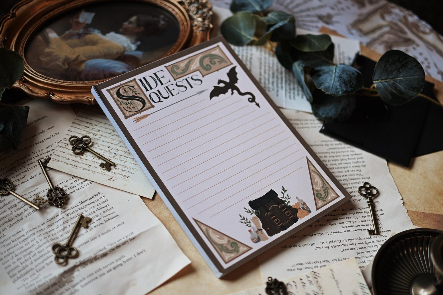 Side Quests Notepad / List pad/ Memo Pad