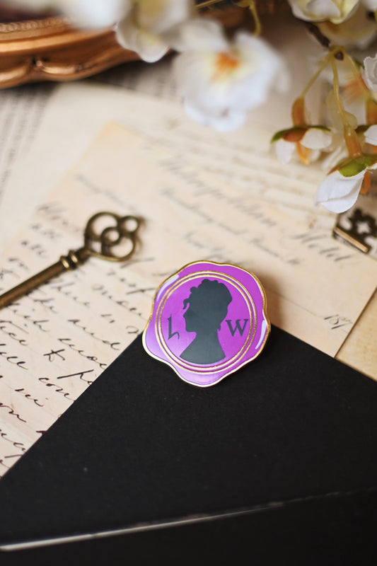 Lady Whistledown Bridgerton Wax Seal enamel pin